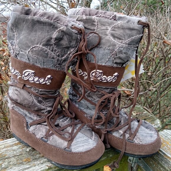 Moon Boot. Camo Rare! Fits Womens 5 - 6 Distressed Look! - Picture 15 of 16